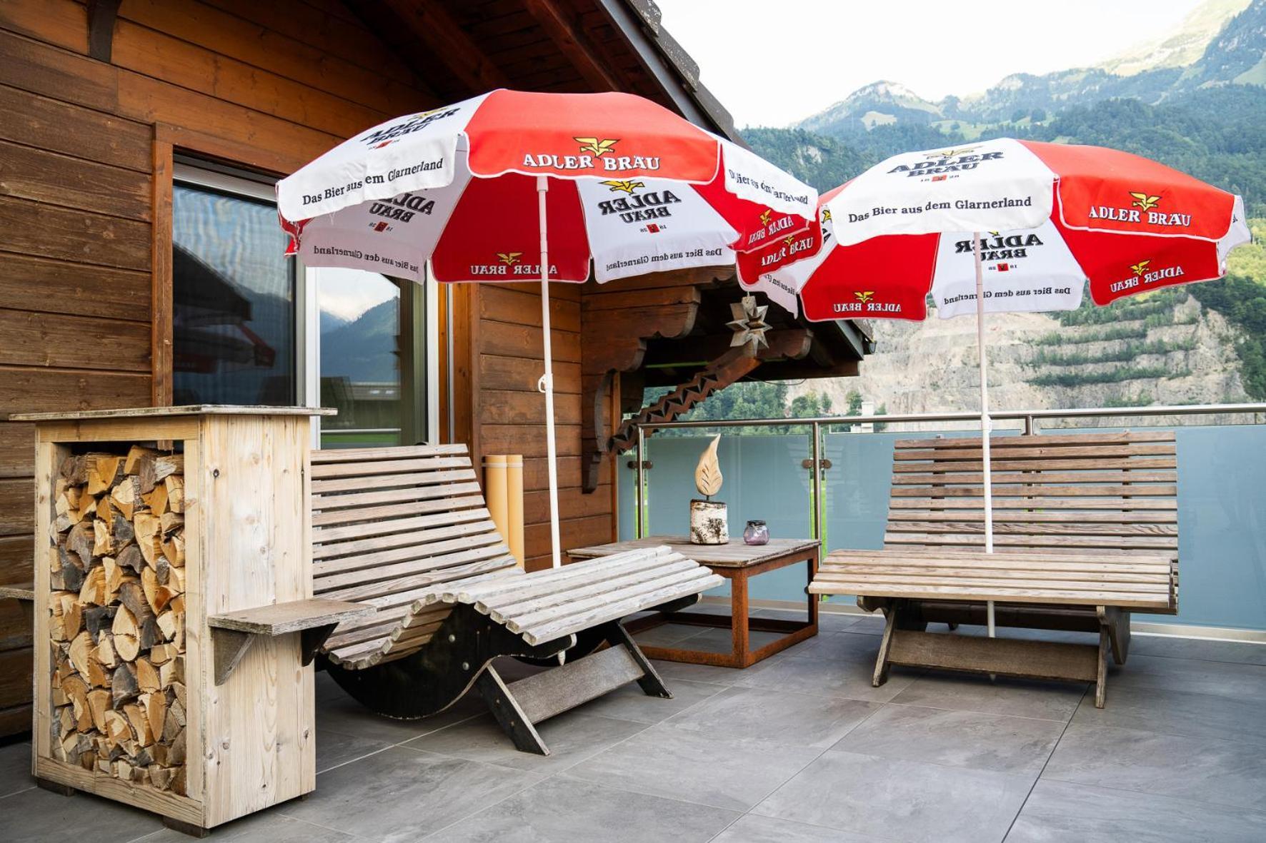 Ferienwohnung Glarner Bed Netstal Exterior foto